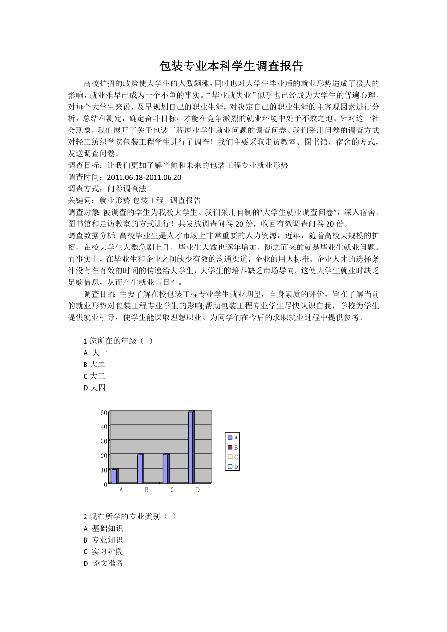 包装工程专业学生问卷调查报告.doc_第2页