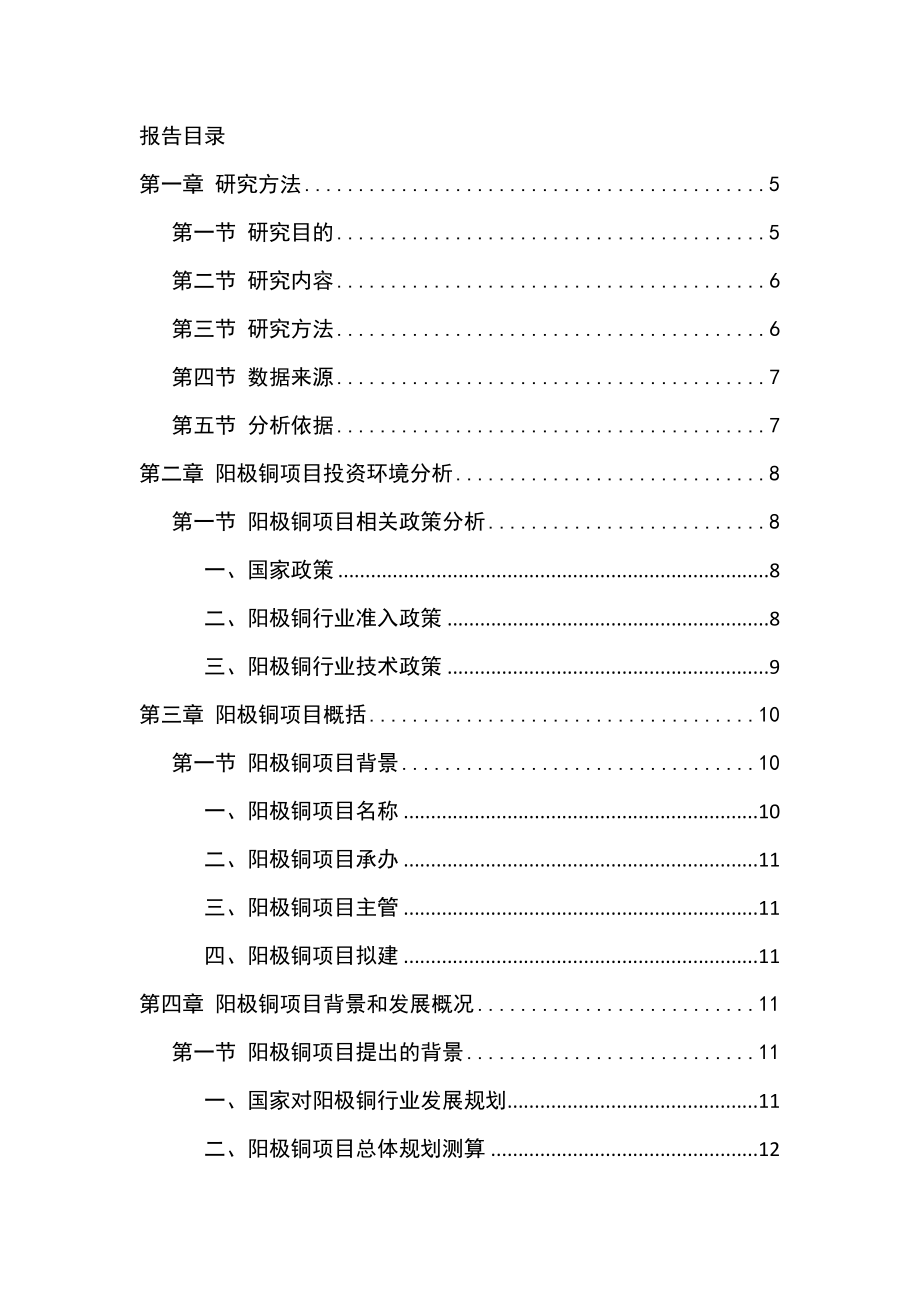 阳极铜项目投资可行性研究分析报告.doc_第2页