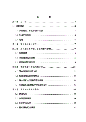 基层供销社日用消费品现代经营网络建设可研报告.doc