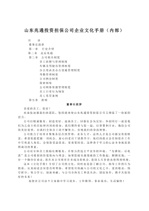 XX投资担保公司企业文化手册[1].doc