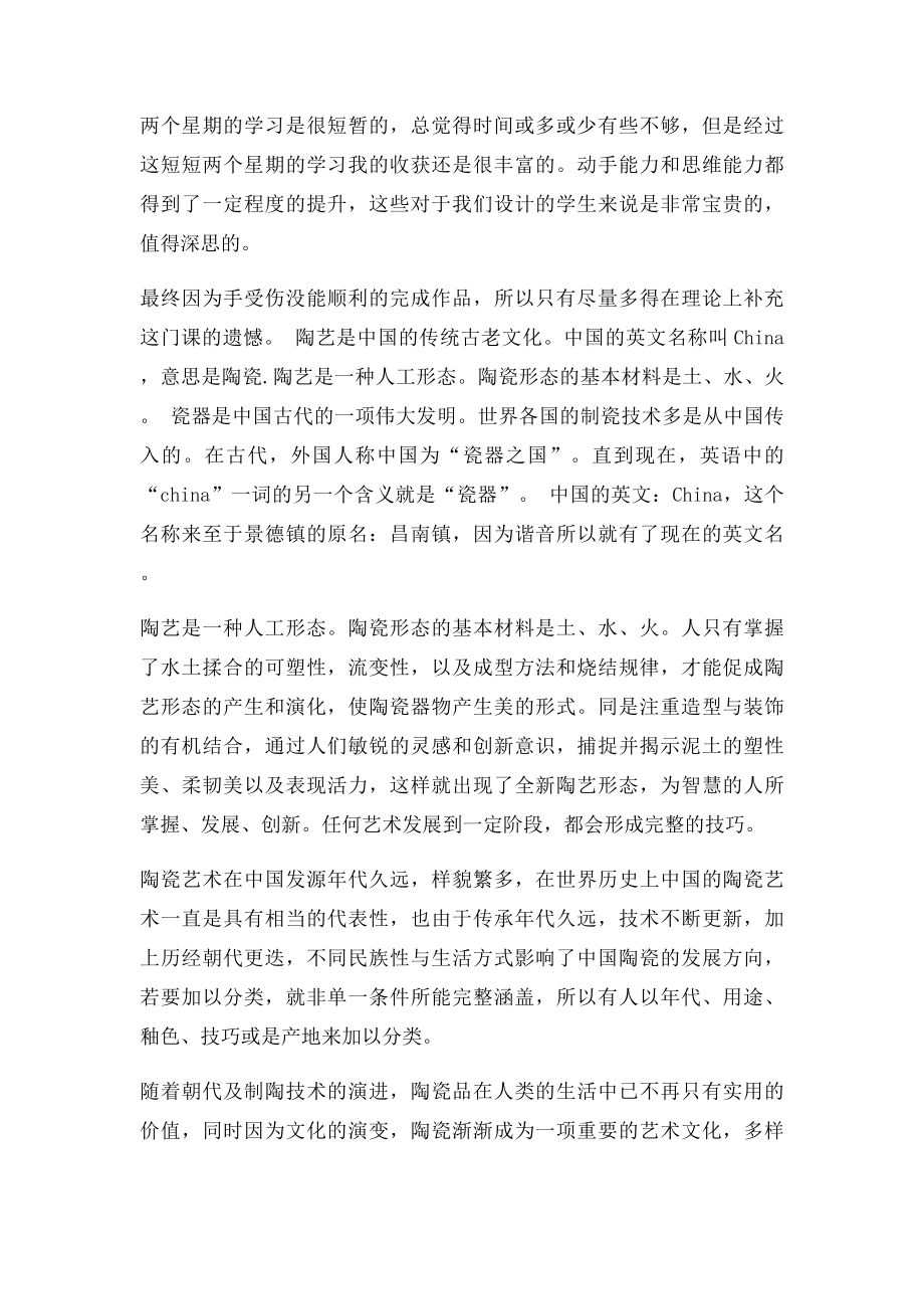 对于陶艺课程的一点心得.docx_第2页