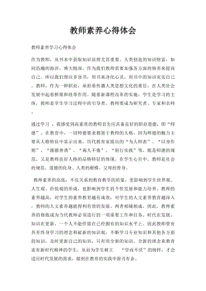 教师素养心得体会.docx