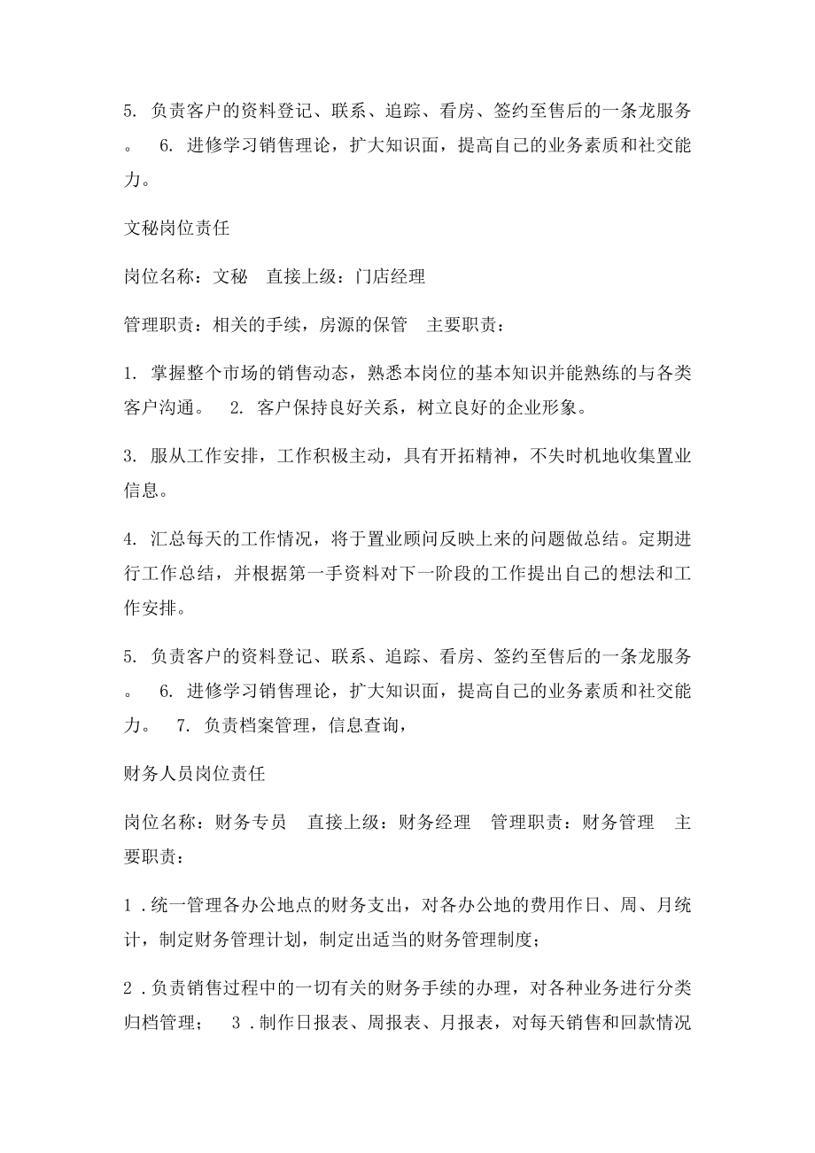 房产中介公司各部门岗位职责.docx_第3页