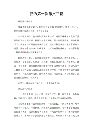 我的第一次作文三篇.docx