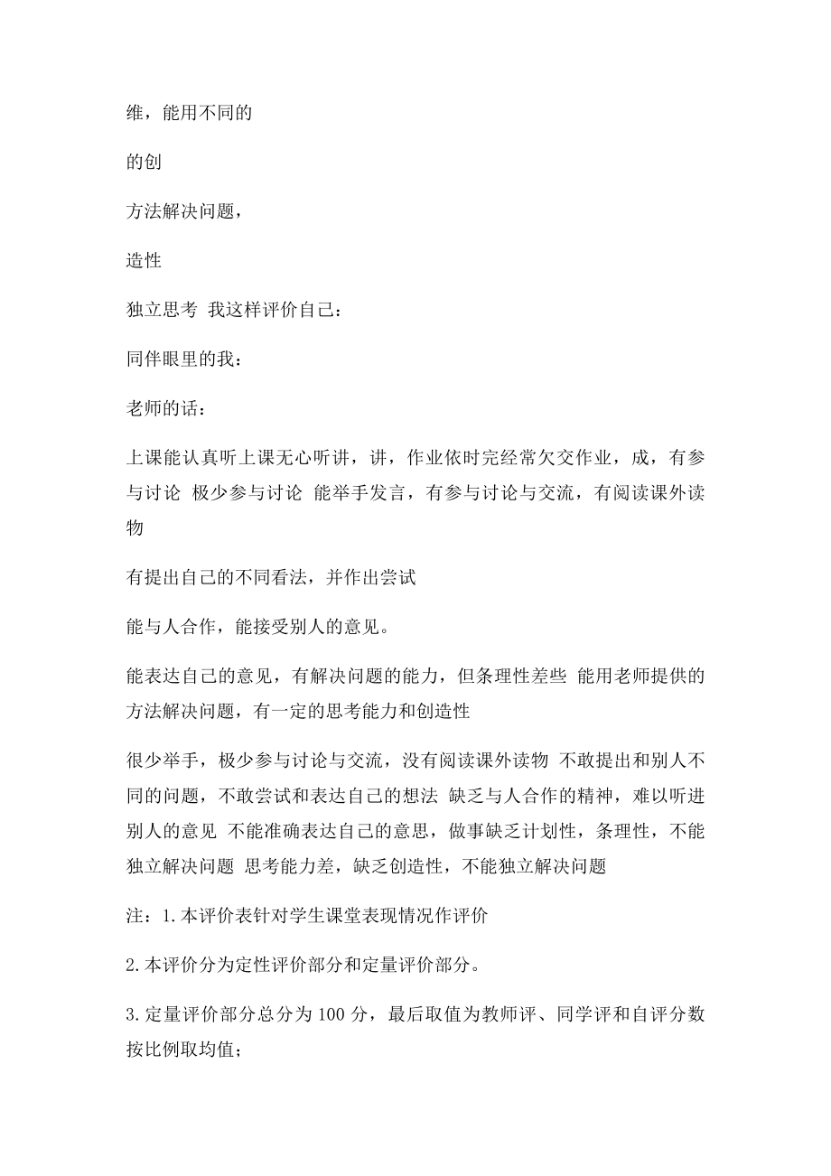 学生课堂学习评价表(1).docx_第2页