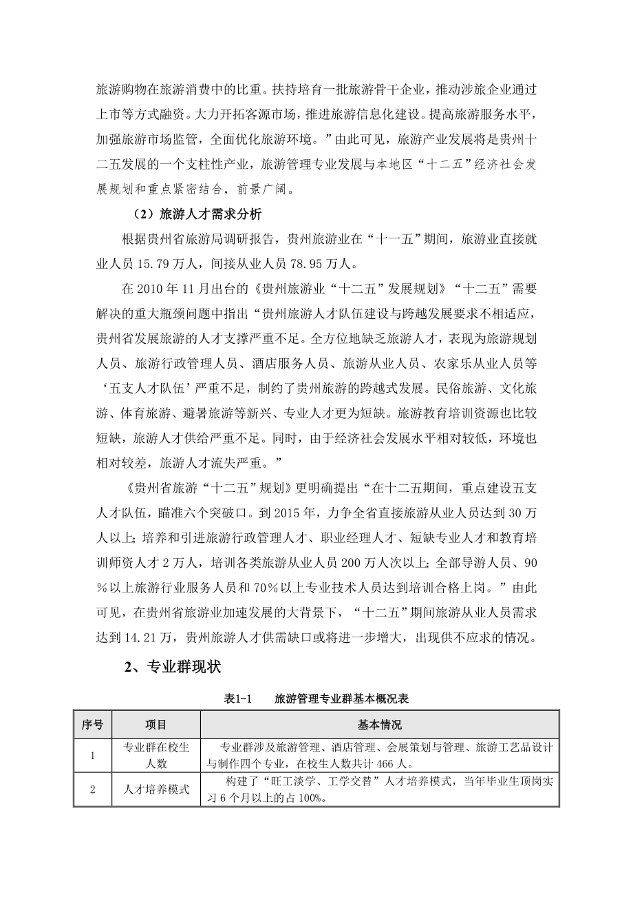 XXX交通职业技术学院旅游管理专业提升专业服务产业发展能力建设方案.doc_第2页