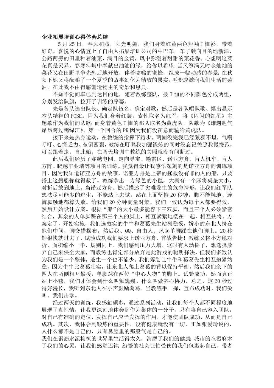 企业拓展培训心得体会总结.doc_第1页