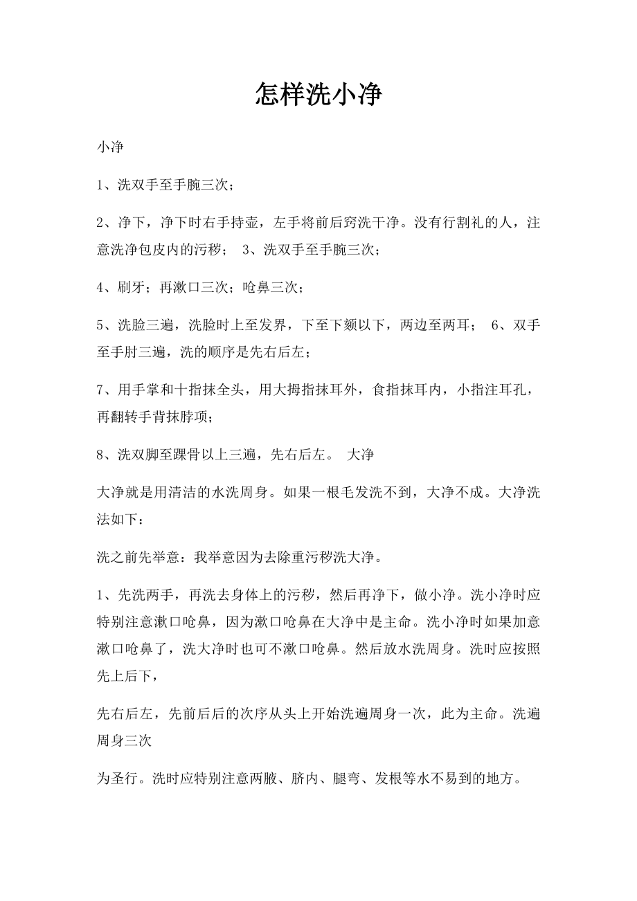 怎样洗小净.docx_第1页