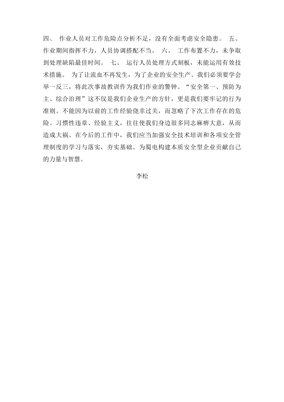 学习甘谷电厂513事故心得体会.docx_第2页