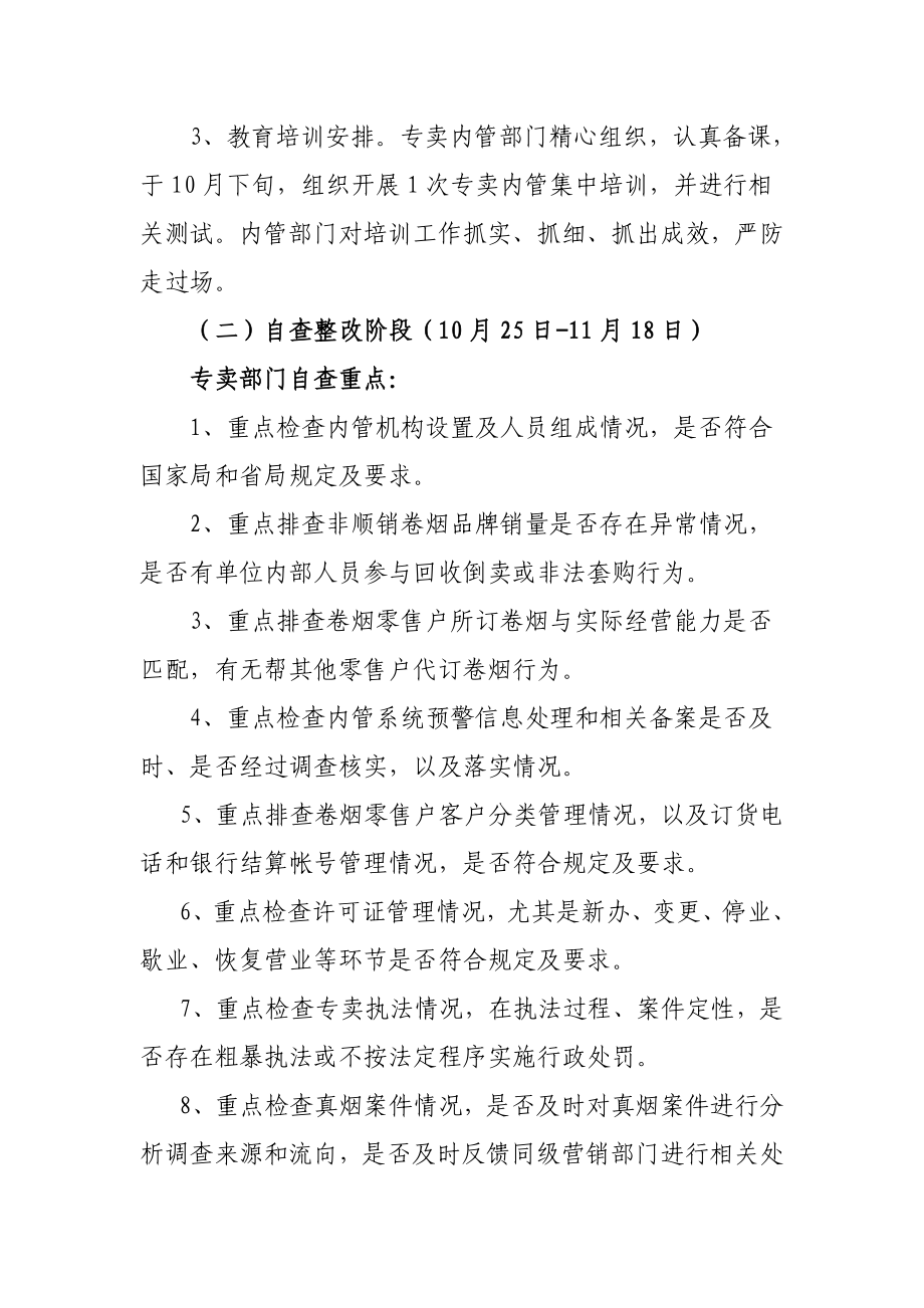 县烟草专卖局规范管理专项自查活动方案.doc_第3页