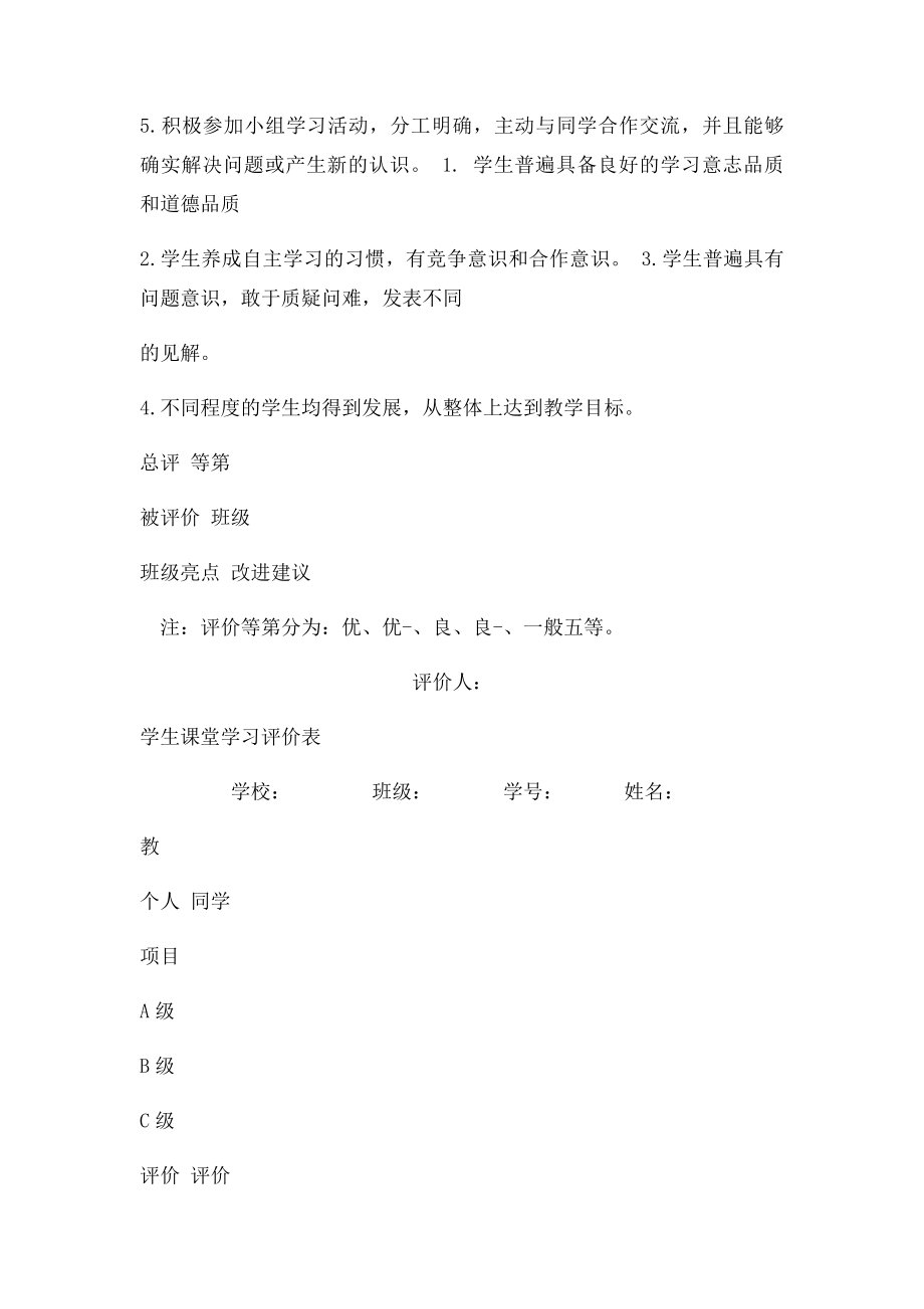 学生课堂学习情况评价表.docx_第2页