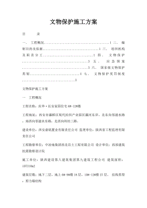 文物保护施工方案.docx