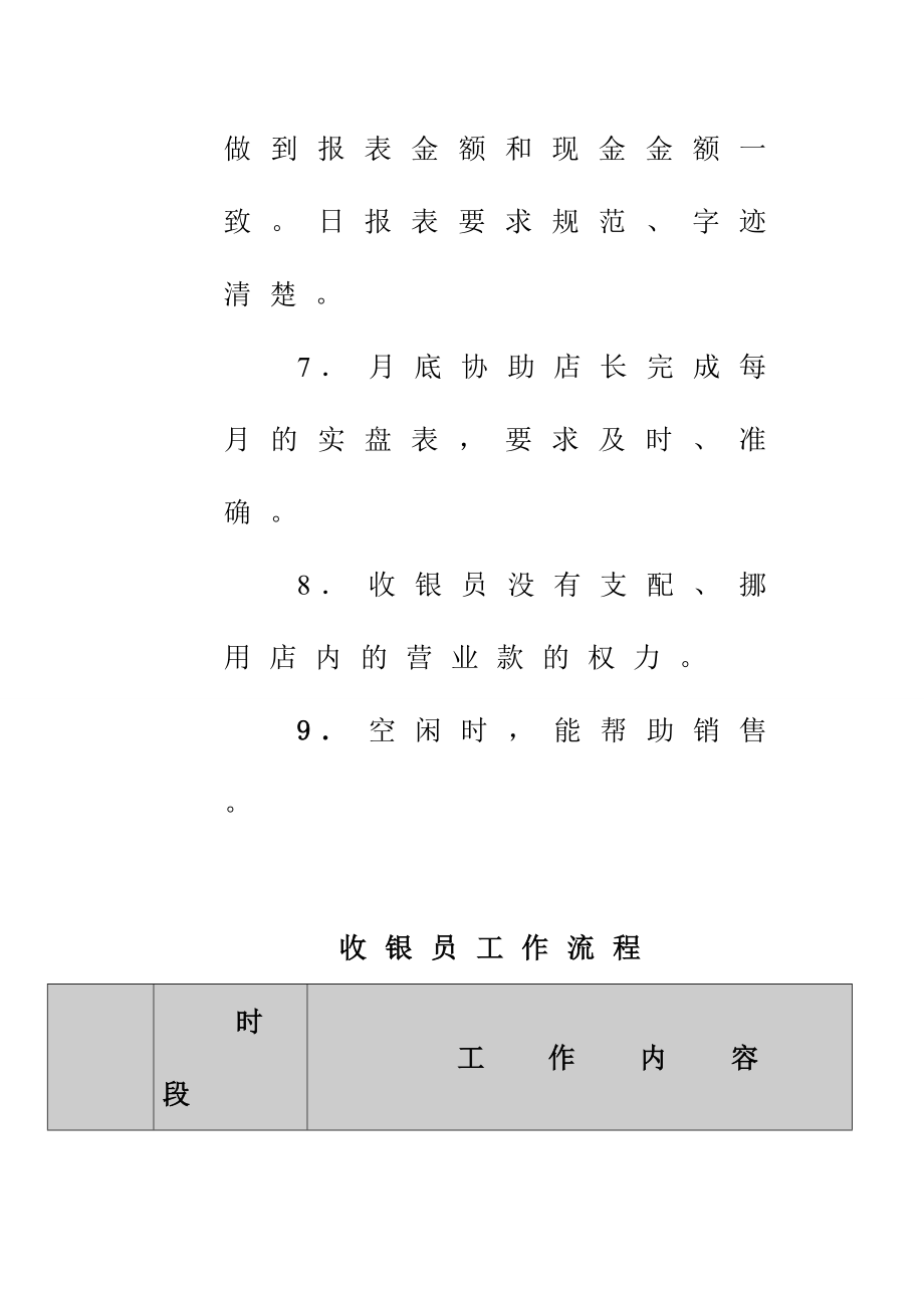 品牌终端店铺专卖店收银员工作职责及收银员工作流程.doc_第3页