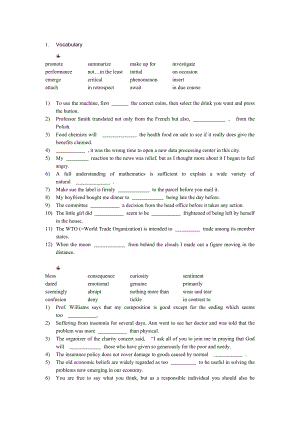 全新版大学英语(第二版)综合教程2课后习题.doc