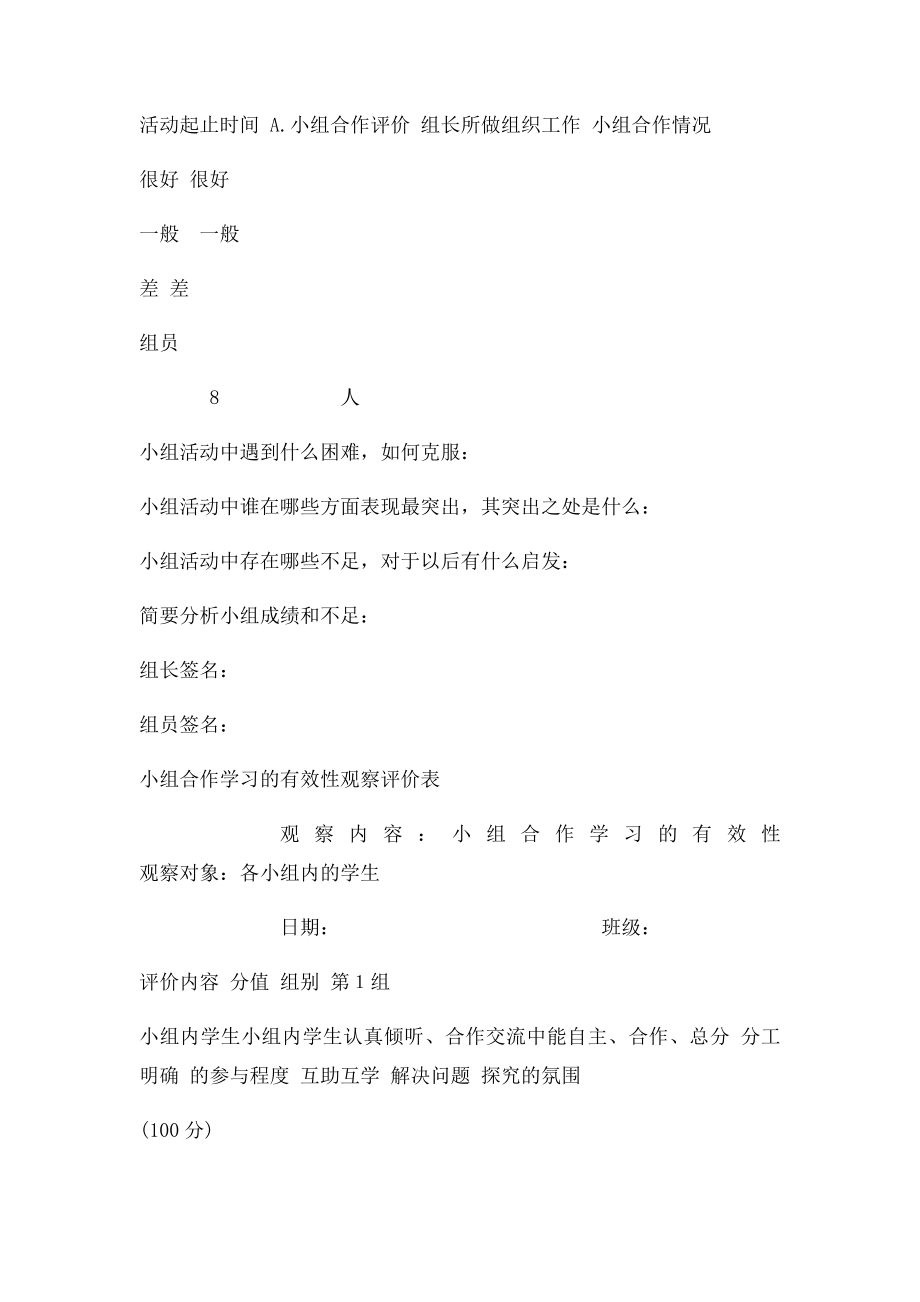 小组合作学习评价表[1].docx_第2页