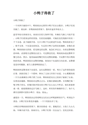 小鸭子得救了.docx