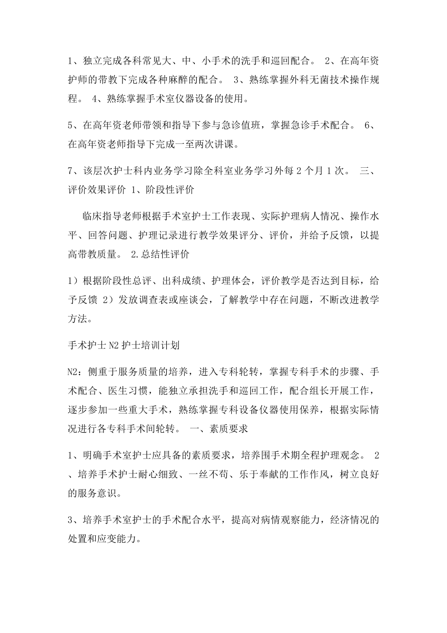 手术室护士分层次培训计划.docx_第2页