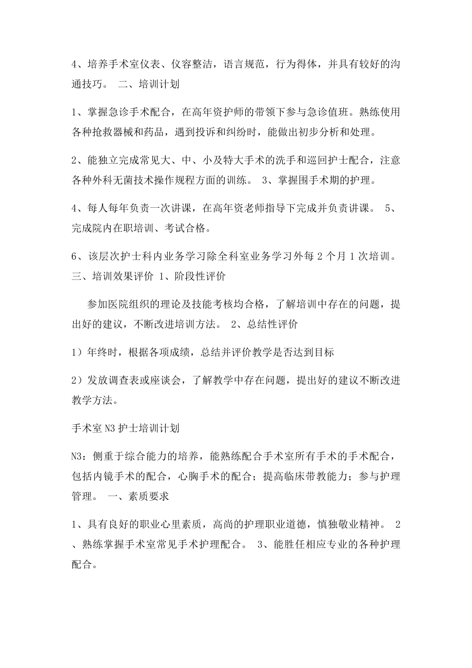 手术室护士分层次培训计划.docx_第3页