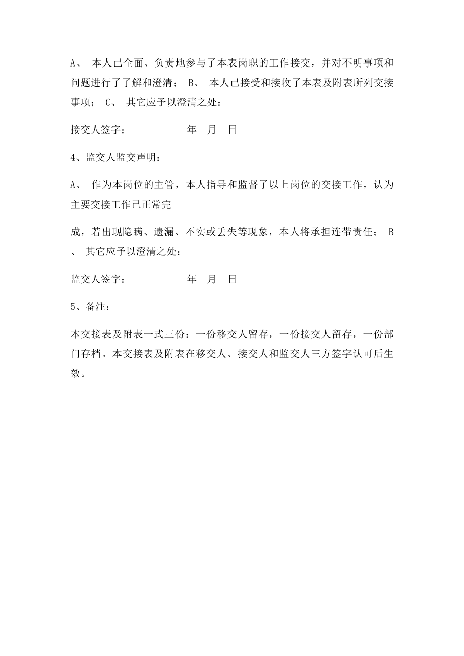 岗位工作交接澄清表.docx_第2页