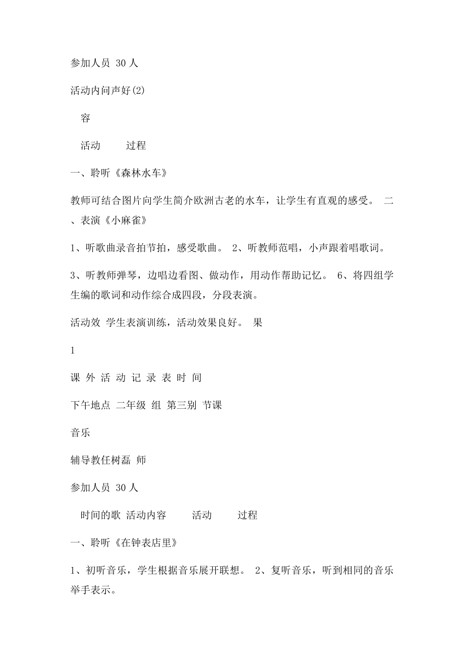 小学音乐兴趣小组活动记录(2).docx_第2页