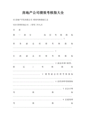 房地产公司绩效考核指大全.docx