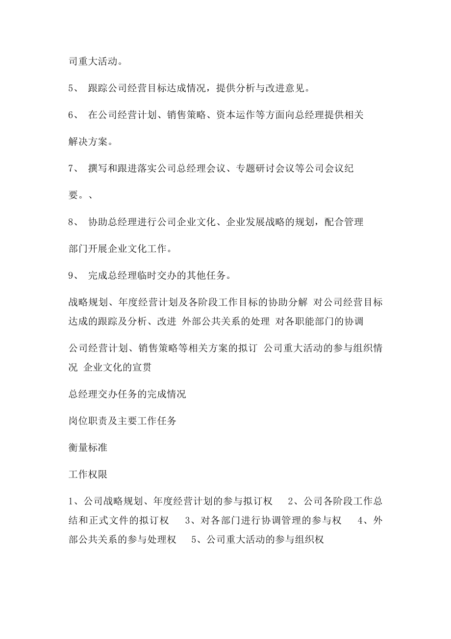 总经理助理岗位说明书.docx_第2页