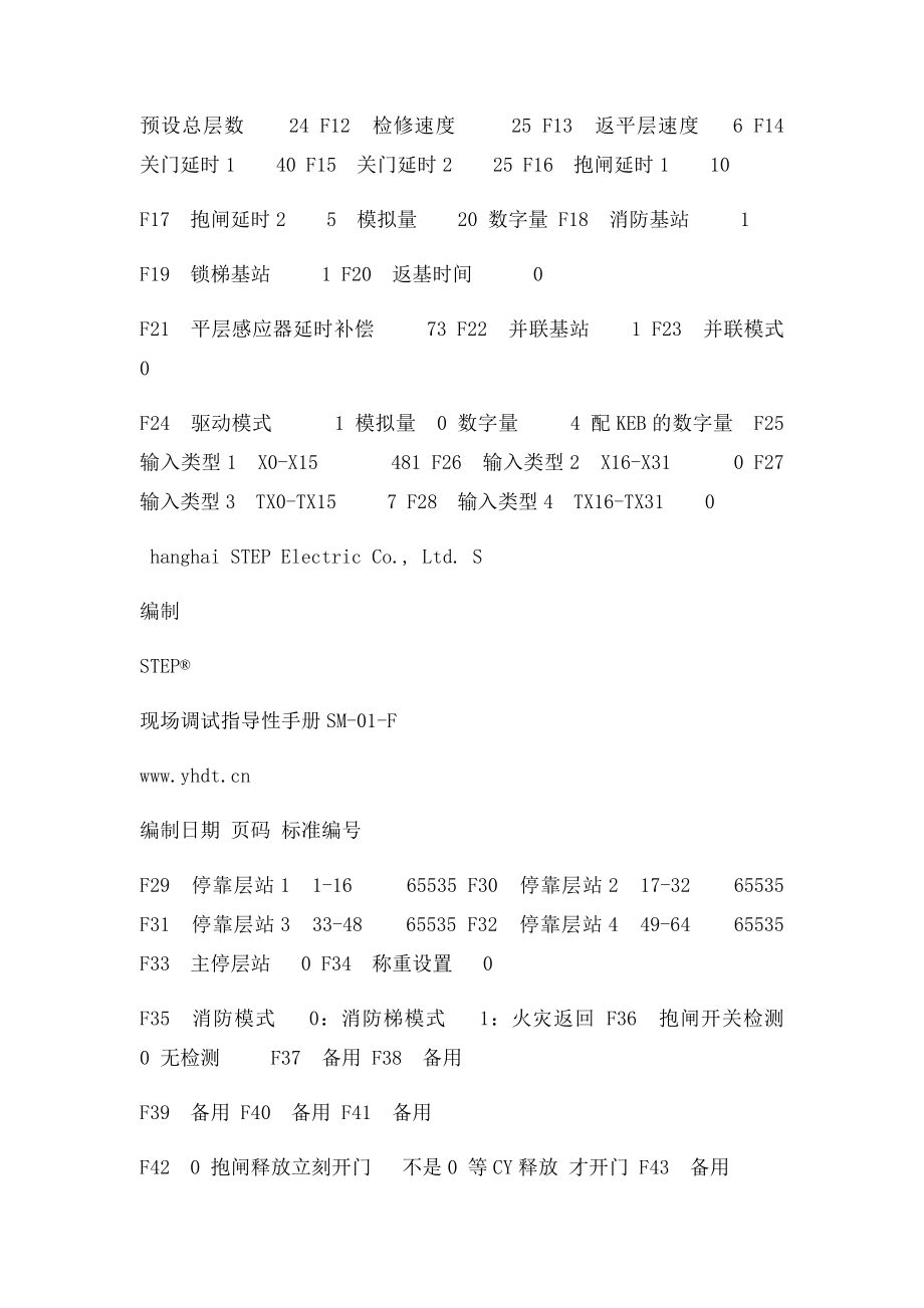 新时达主板电梯现场调试指导性文件(1).docx_第2页