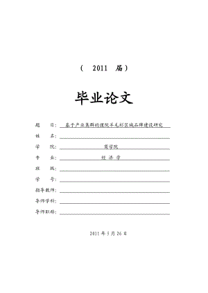 基于产业集群的濮院羊毛衫区域品牌建设研究【毕业论文】.doc