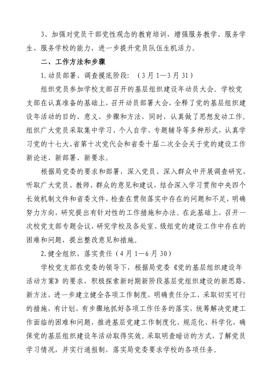 中学基层组织建设活动的实施方案.doc_第2页