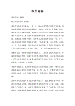 我的青春(3).docx