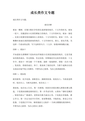 成长类作文专题.docx