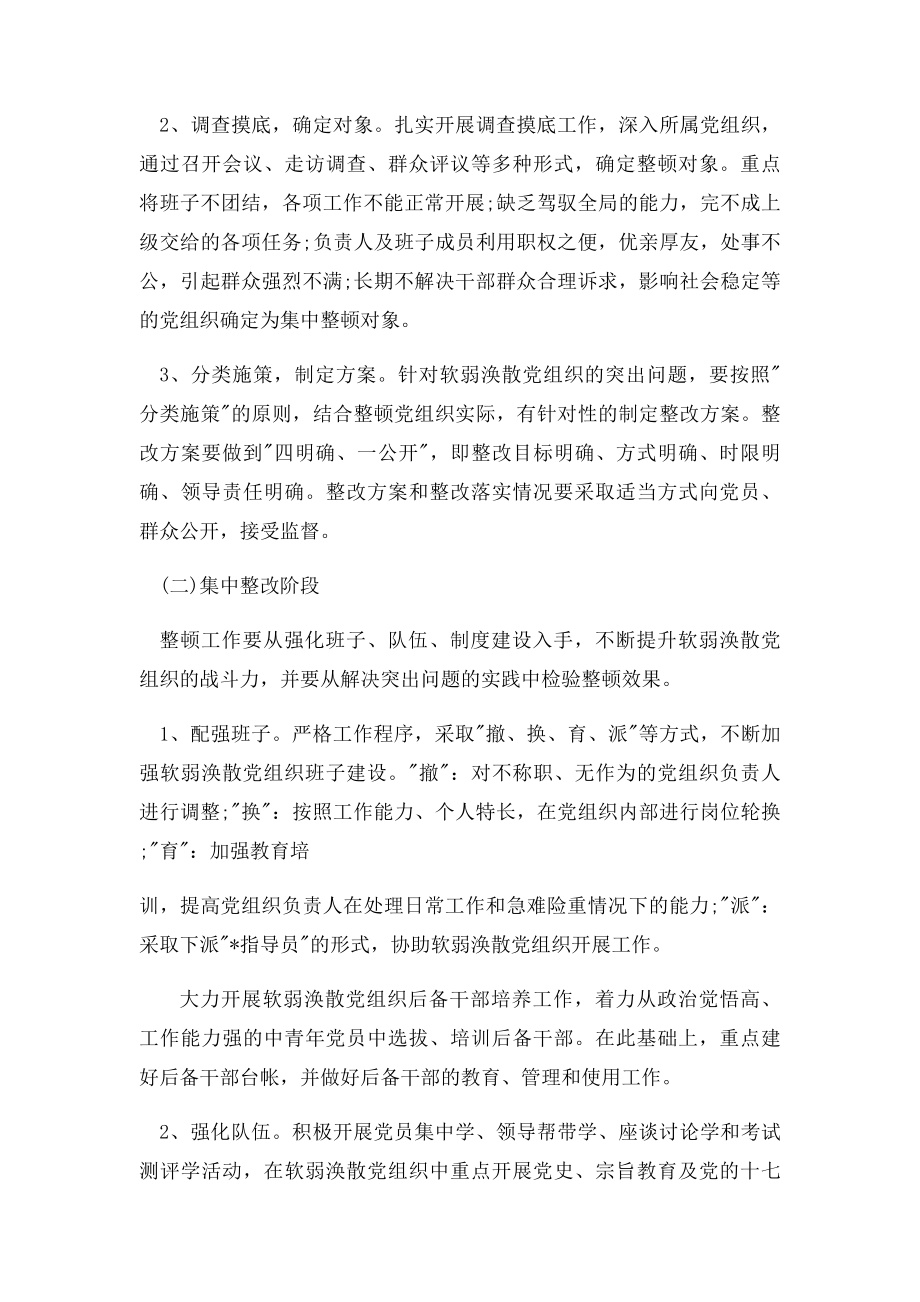 对软弱涣散基层党组织进行集中整顿实施方案(1).docx_第2页