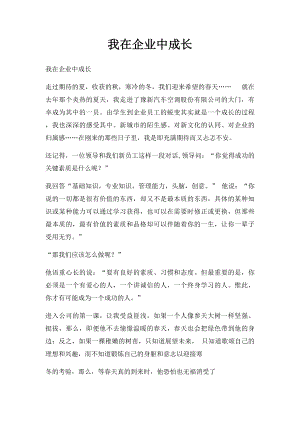 我在企业中成长.docx