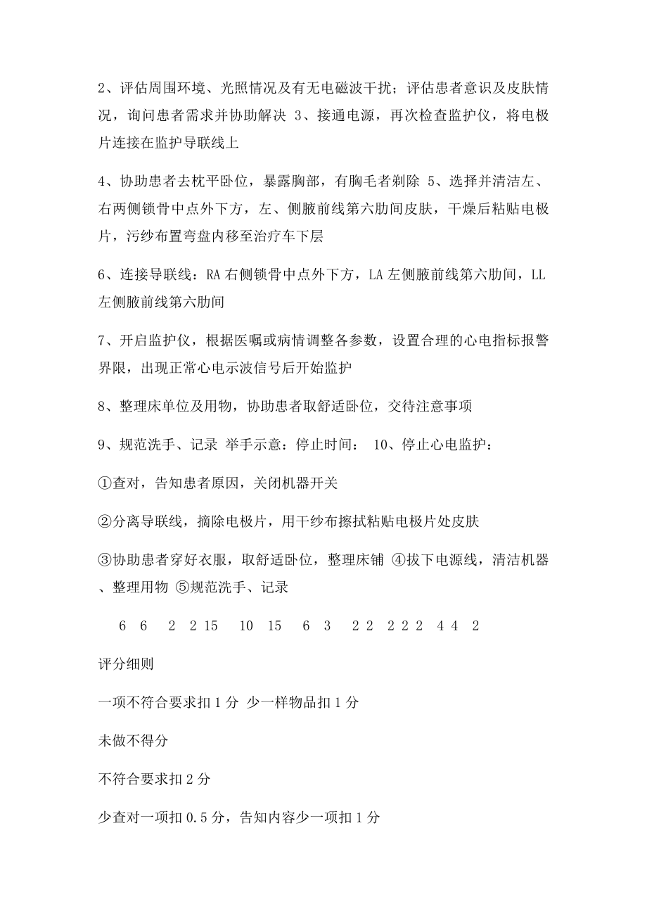 心电监护操作技术评分.docx_第2页