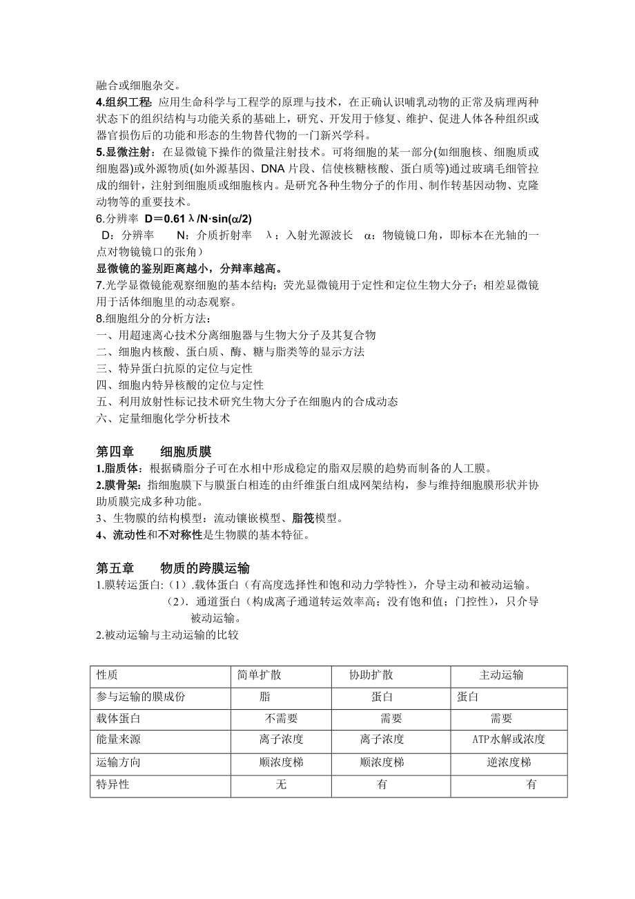 细胞生物学终极版重点中的重点.doc_第2页