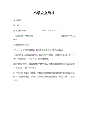 小学安全简报.docx