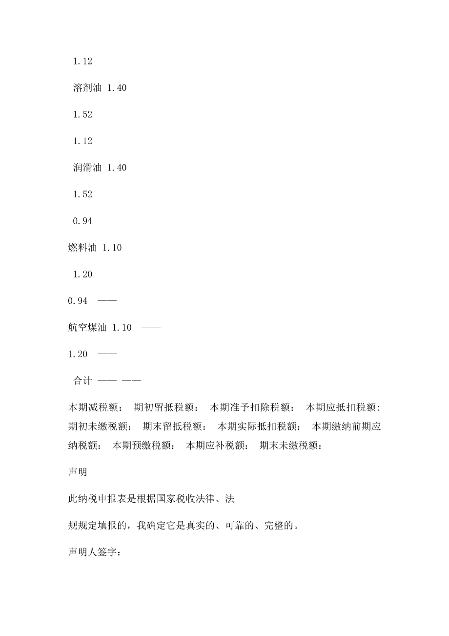 成品油消费税纳税申报表.docx_第2页