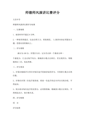 师德师风演讲比赛评分.docx