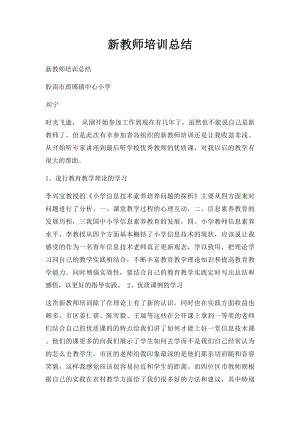 新教师培训总结.docx