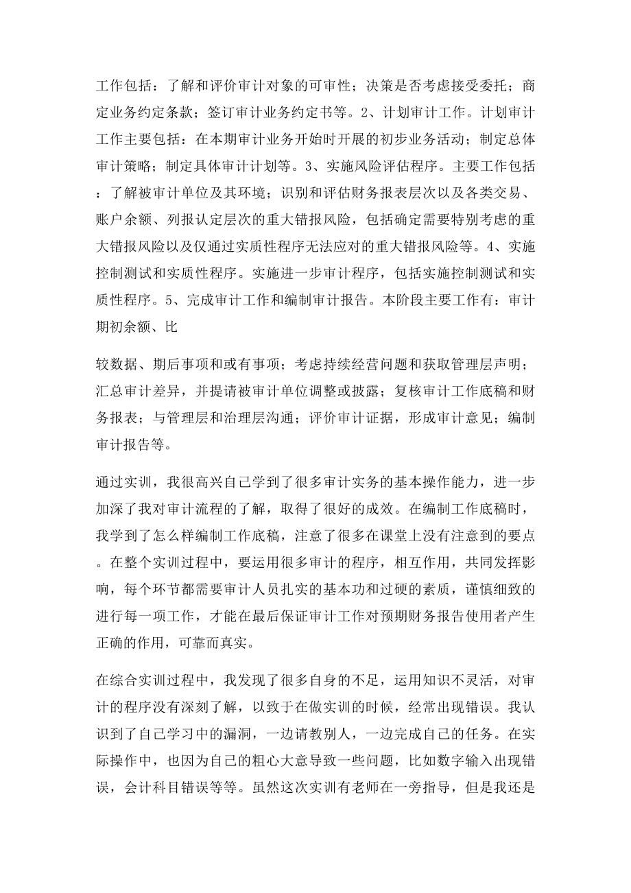 审计综合实训报告.docx_第2页