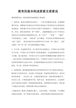 教育的基本构成要素及要素说.docx