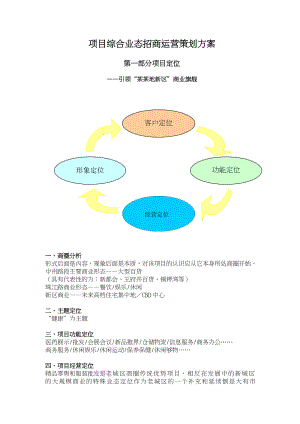 某项目综合业态招商经营策划方案.doc