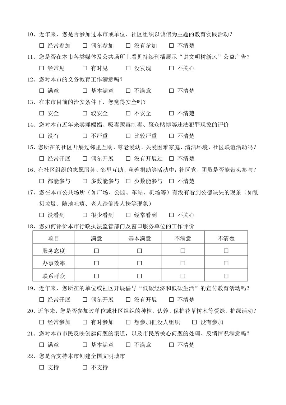 全国文明城市测评问卷调查(定稿).doc_第2页