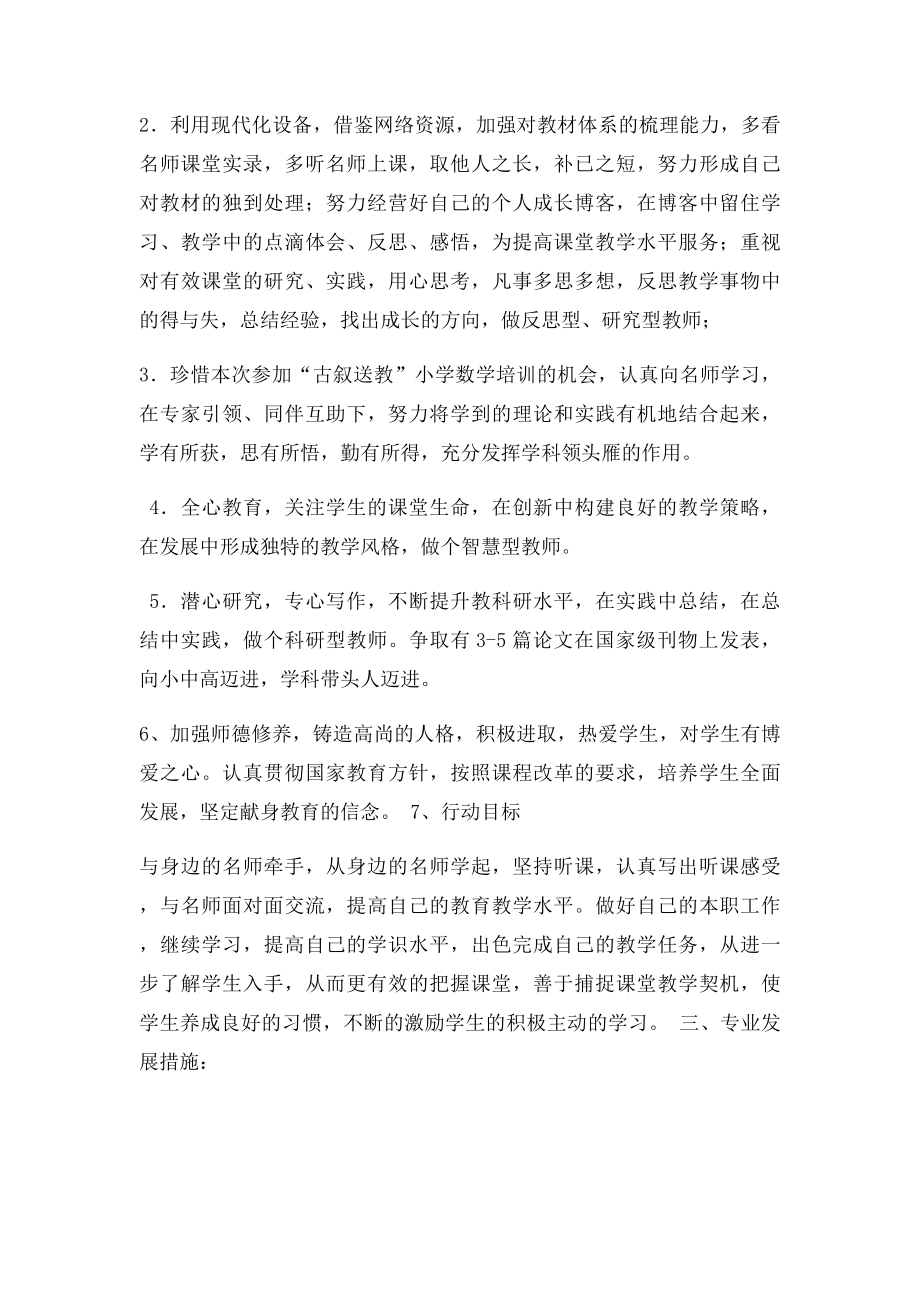 小学数学骨干教师徐静的个人专业发展规划.docx_第3页