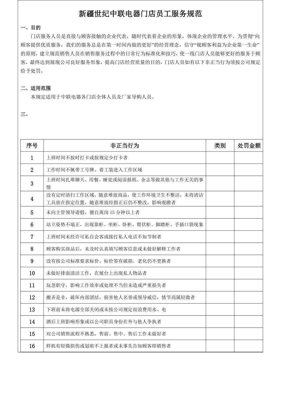 连锁卖场门店行为规范.doc_第1页