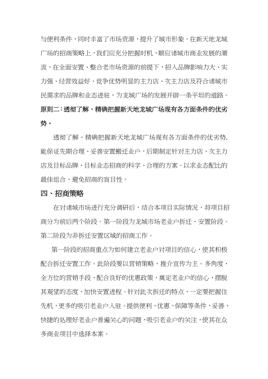 山东潍坊新天地龙城广场招商方案及执行计划(36页).doc_第3页