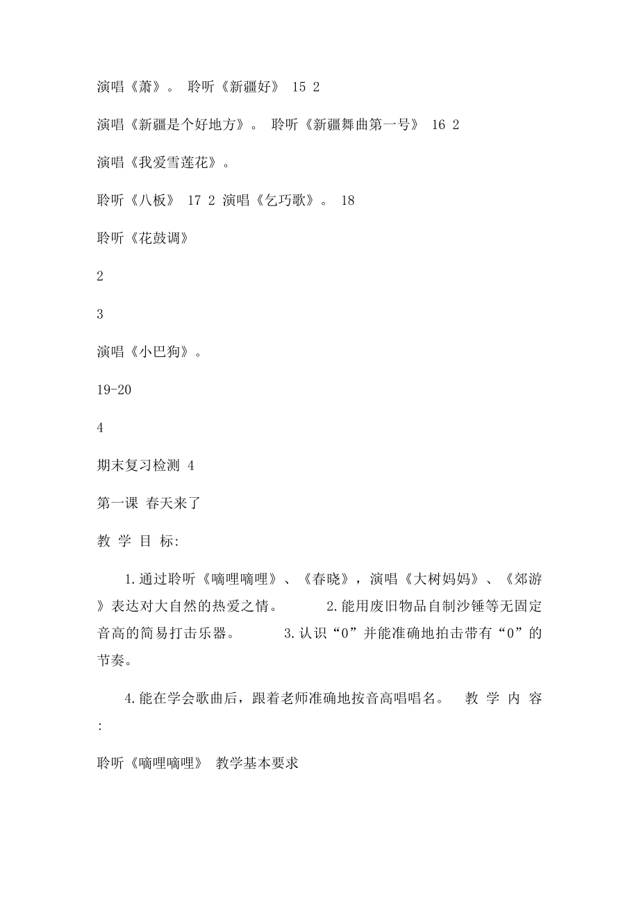 新人音二年级音乐下册计划 教案.docx_第3页