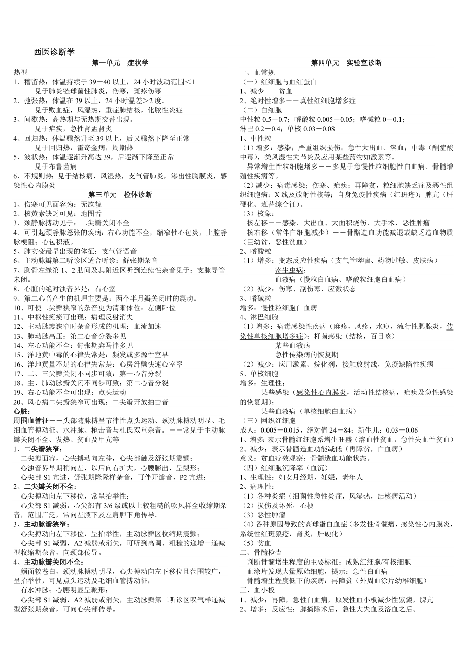 西医诊断学重点总结.doc_第1页