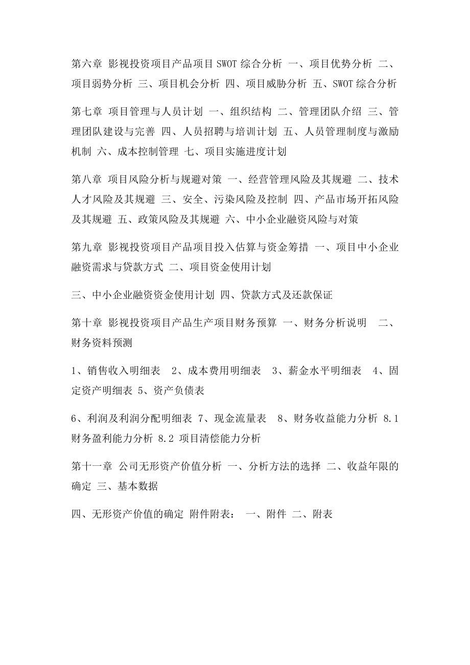 影视企业项目商业融资计划书.docx_第2页