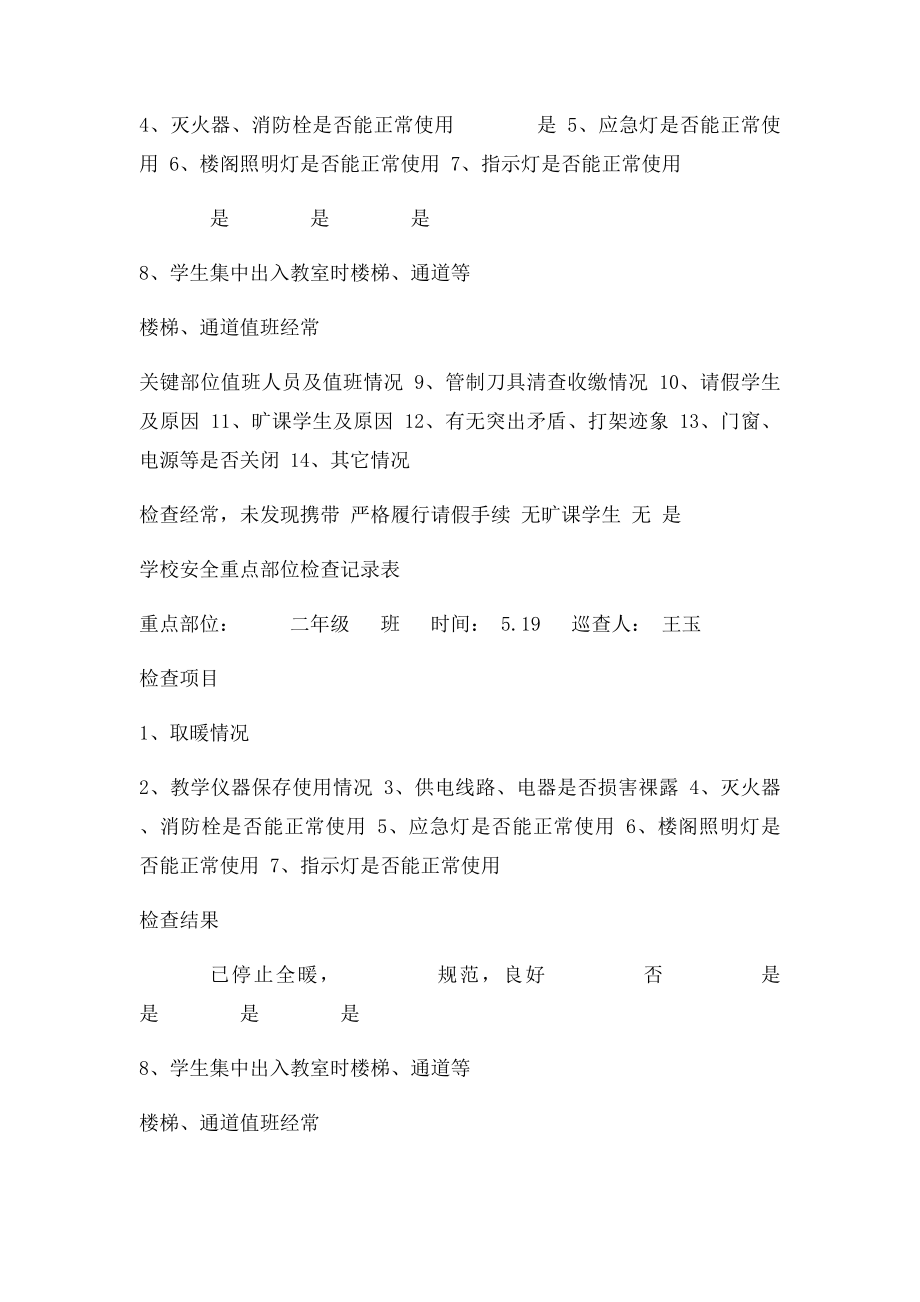 学校安全重点部位检查记录表.docx_第3页